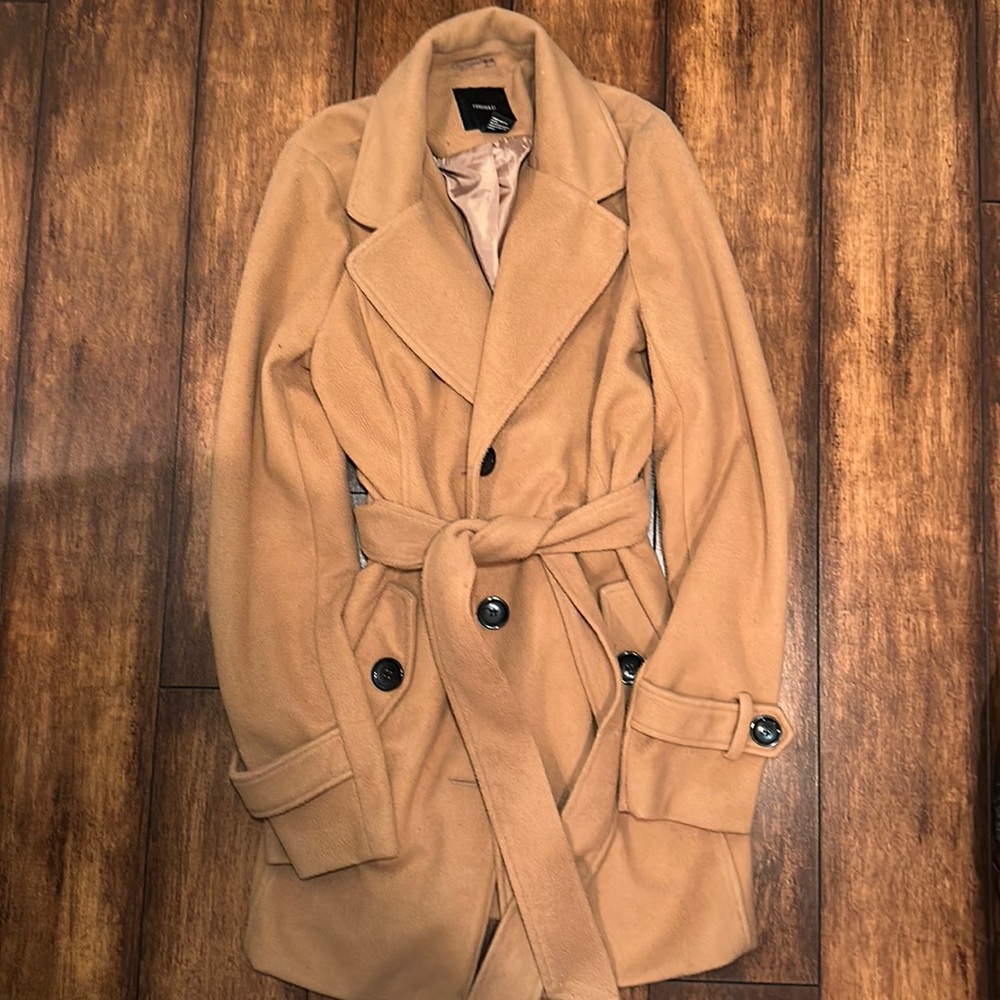 Fleece trench coat